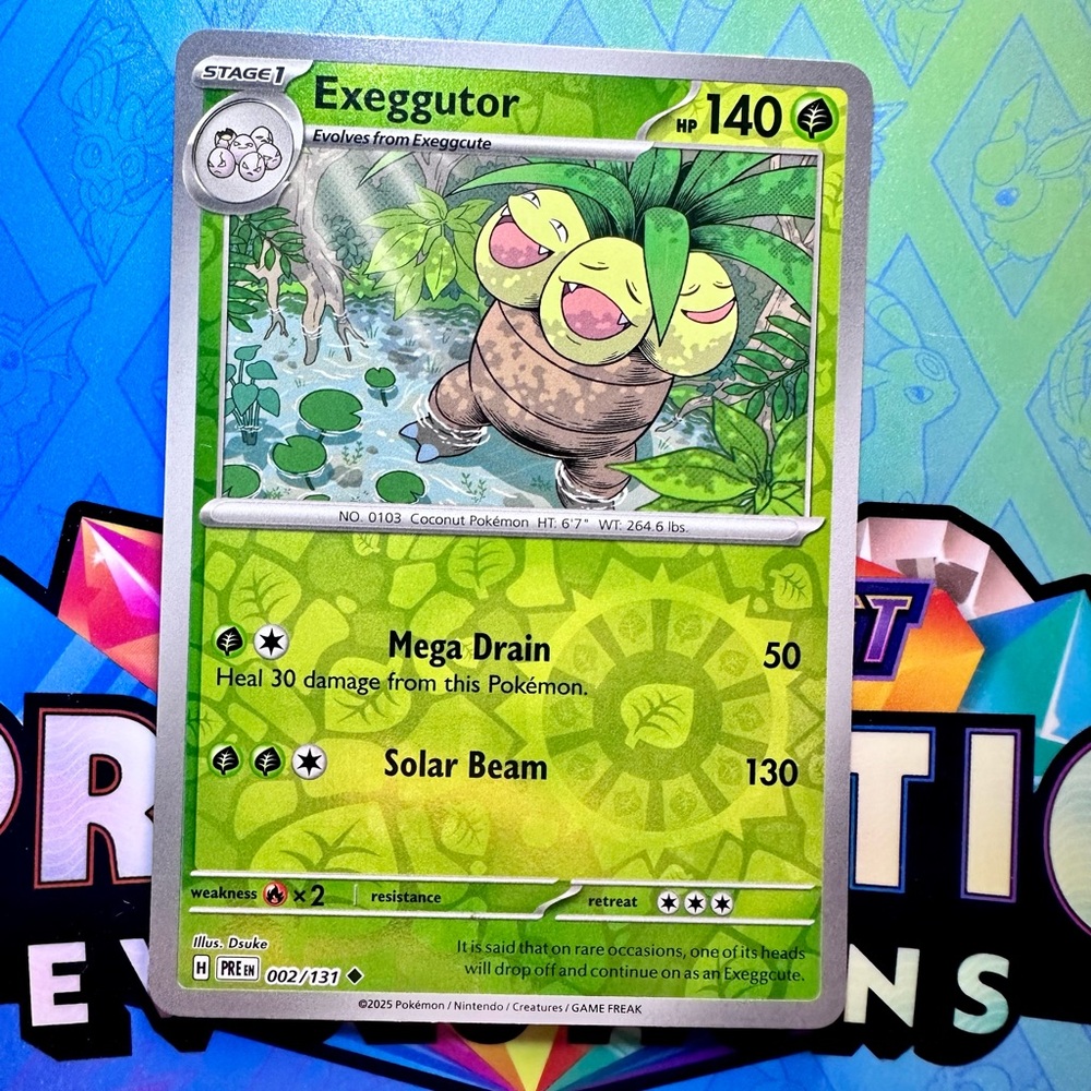 exeggutor - reverse holo (002/131) - uncommon — pokémon: prismatic evolutions